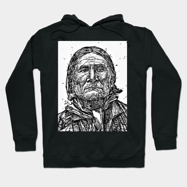 GERONIMO ink portrait.2 Hoodie by lautir